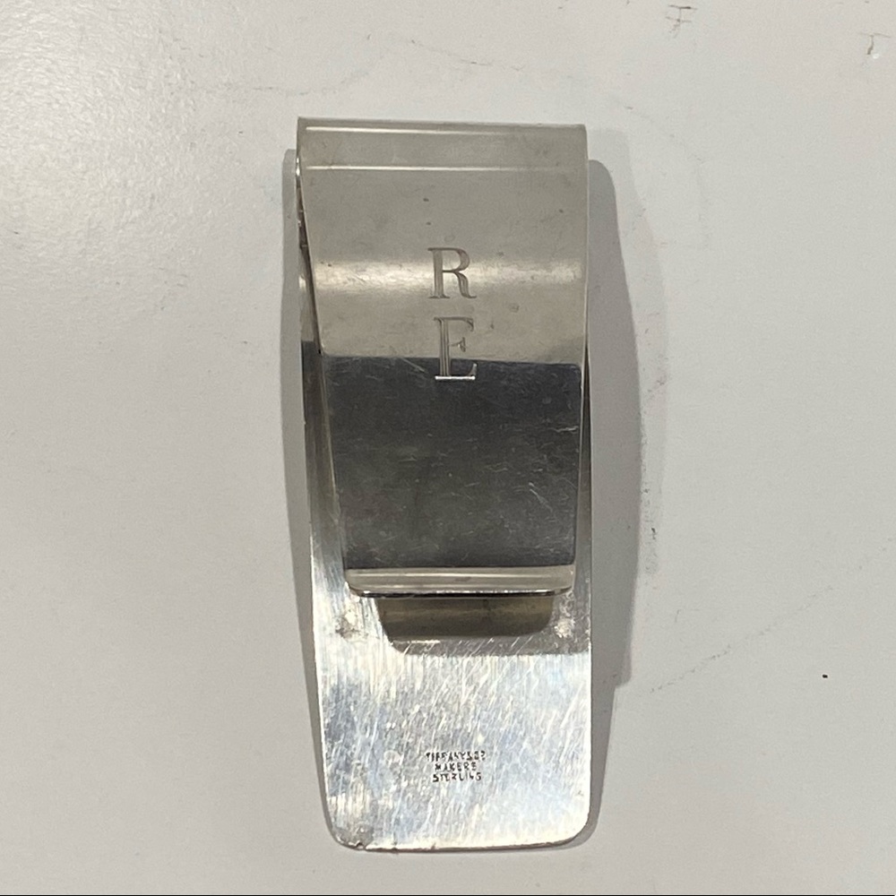 Vintage Tiffany & Co. Makers Big Money Clip “RE” - Picture 5 of 10
